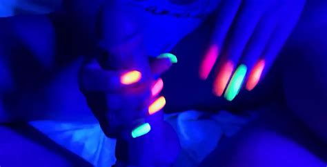Neon Black Light Nails With Cumshot Part 2 Feat Latina Mala By FapHouse XHamster