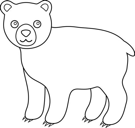 Bear Outline - Simple and Versatile Image for Your Design Needs