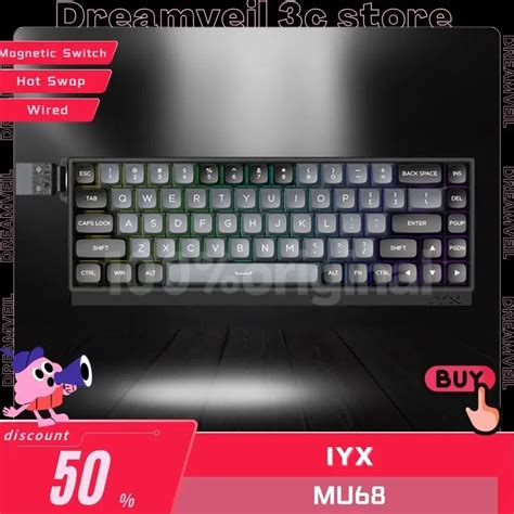Iyx Mu Gamer Teclado Fio Mec Nico Interruptor Magn Tico Rgb Retroiluminado Hot Swap E