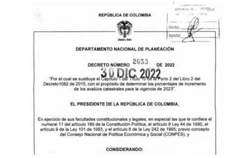 Gobierno Nacional Expide Decreto De Que Define El Reajuste De