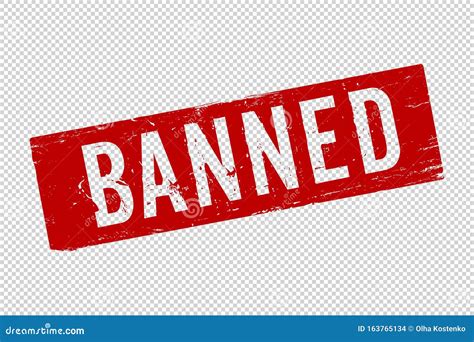 Grunge Red Banned Stamp Stock Vector Illustration Of Forbidden 163765134