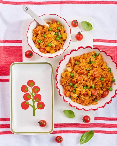 Tomato Rice with Chicken & Peas | Annabel Karmel