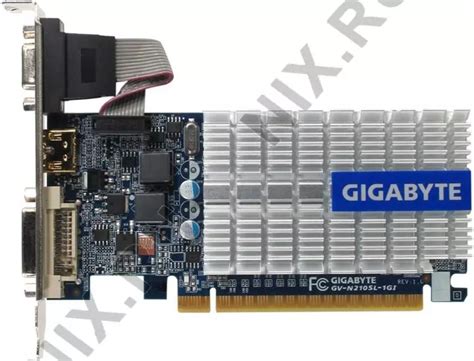 Видеокарта Gigabyte Gv N210sl 1gi Gf210 1gb Ddr3 Dvi I D Sub Hdmi Pci E Rtl НИКС Екатеринбург