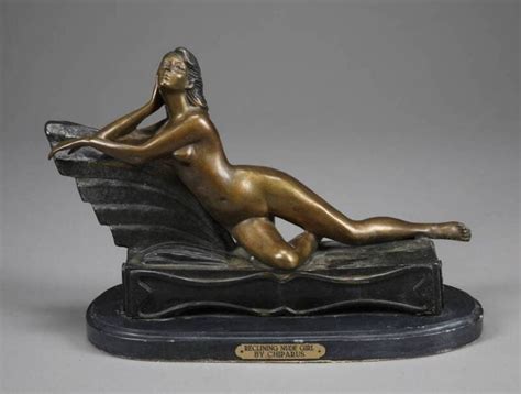 Reclining Nude Girl Statue Sculpture American Bronzes