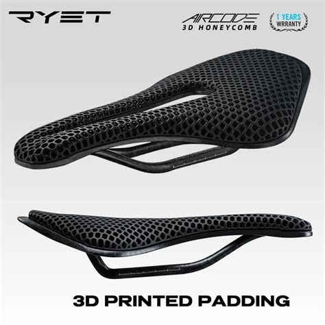 Ryet D Printed Bicycle Saddle Ultralight Carbon Fiber Hollow