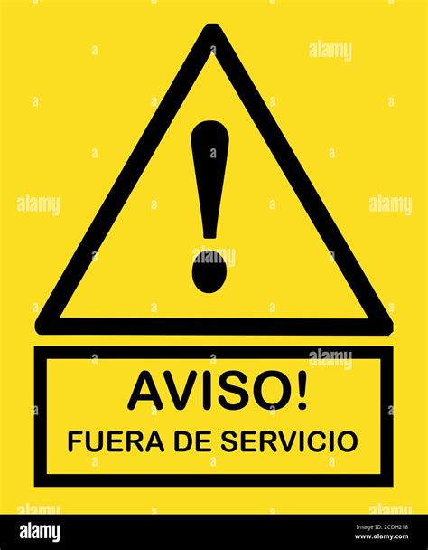 Temporalmente Fuera De Servicio Señal Signo Temporalmente Fuera De