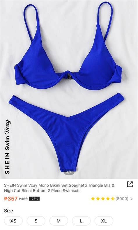 Royal Blue Bikini Set Swimsuit Women S Fashion Swimwear Bikinis Swimsuits On Carousell