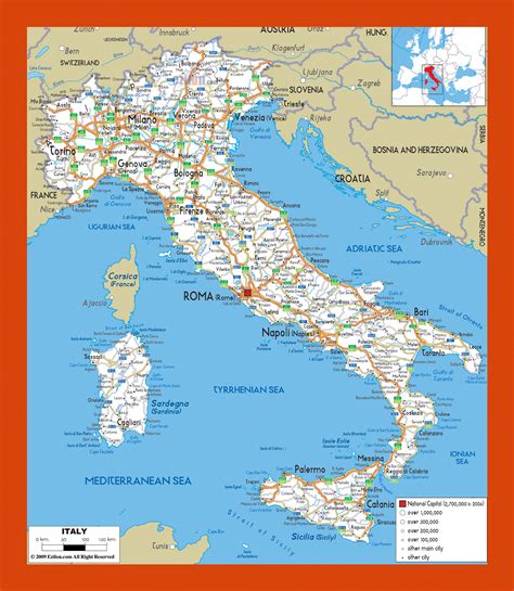 Road map of Italy | Maps of Italy | Maps of Europe | GIF map | Maps of