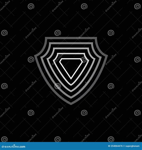 Shield And Diamond Logo Design Stock Vector Illustration Of Graphic