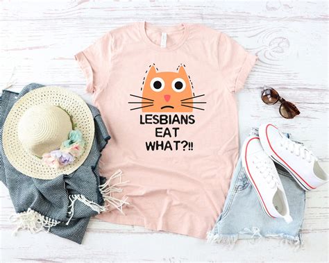 Lesbians Eat What Cute Lesbian Shirt Pussy Cat Kitten LGBT Etsy