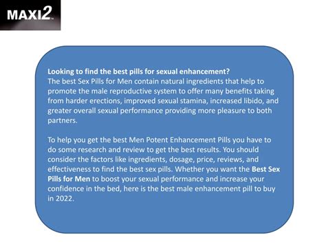 PPT Top Things To Know About The Best Sex Pills For Men PowerPoint Presentation ID 11399715
