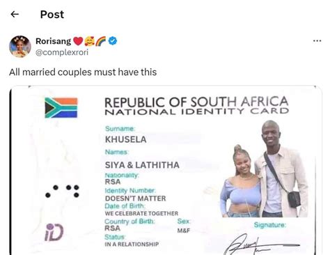 Madly In Love Mzansi Couple Merge Id Documents Wows Internet Za