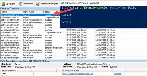 How To Force Sync Azure Ad Connect Using Powershell Active Directory Pro