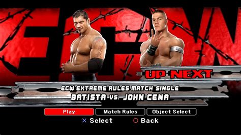 Wwe Smackdown Vs Raw Ps Batista Vs John Cena Ecw Extreme