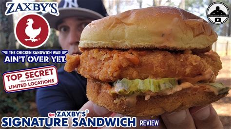 Zaxby's® SIGNATURE CHICKEN SANDWICH Review! 🐔🥪 | Chicken Sandwich Wars - YouTube