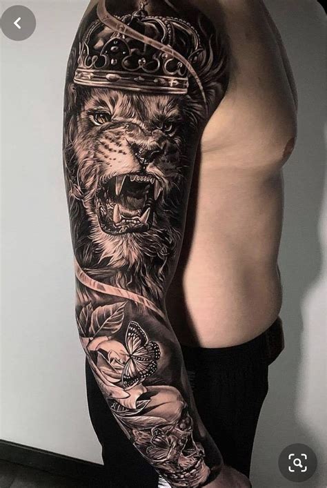 Lion Tattoo Sleeve For Men