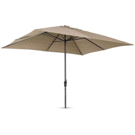 8x10' Rectangular Umbrella, Khaki - 161330, Patio Umbrellas at Sportsman's Guide