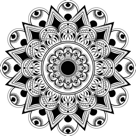 Floral Mandala Decoration Mandala Lotus Flower Vector Sticker Mandala