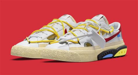 Off White X Nike Blazer Low Blackgreen Whiteuniversity Red