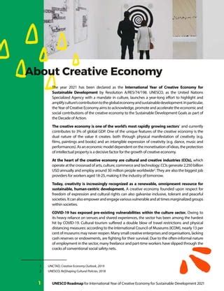 International Year Of Creative Economy For Sustainable Development