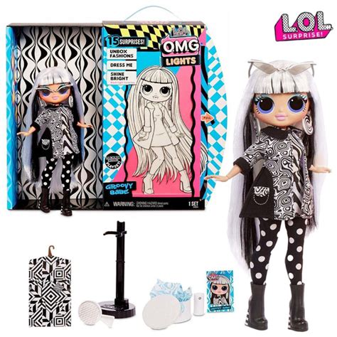 L O L Surprise Кукла светящаяся серия Неон ЛОЛ O M G Lights Groovy Babe Speedster Dazzle Angles