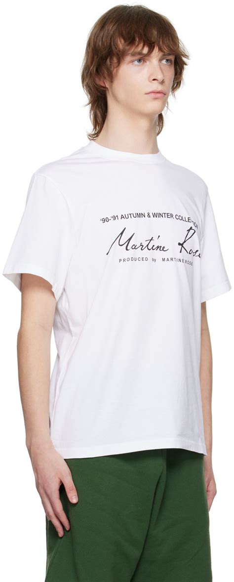 Martine Rose White Printed T Shirt Martine Rose