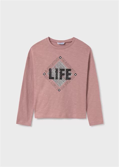 Camisetas Y Polos Mayoral Camiseta detalle strass chica Nude Diseño Infantil