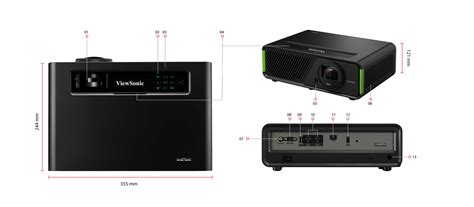 ViewSonic X2-4K 4K HDR High Brightness Short Throw Smart LED Home ...