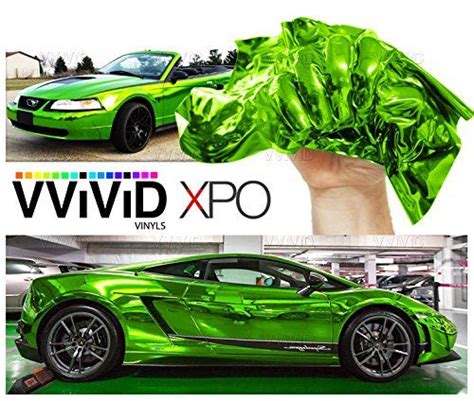 Vvivid Supercast Green Conform Chrome Metallic Finish Stretch Vinyl Wrap Film Roll 12 Inches X 5