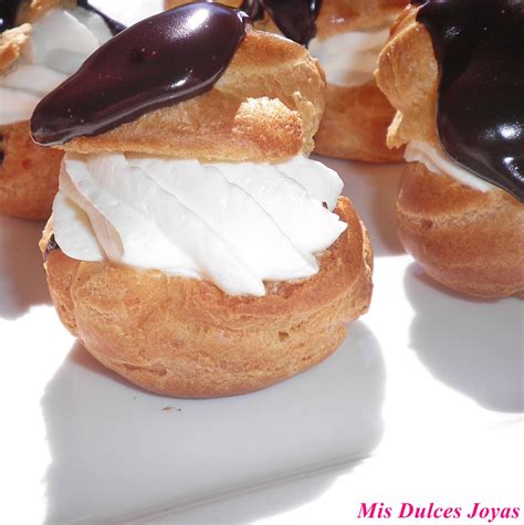 Profiteroles Con Nata Y Chocolate Mis Dulces Joyas Blog De