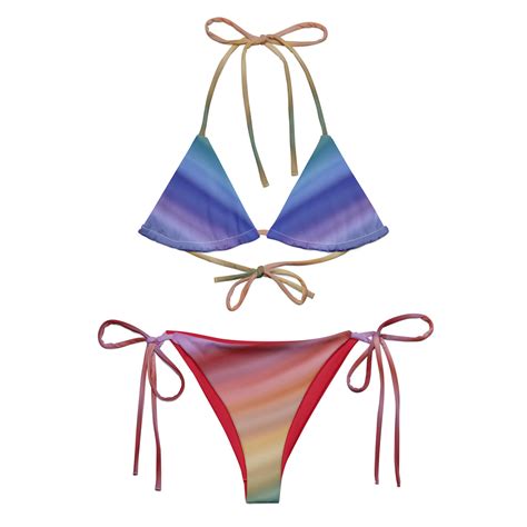 Rainbow String Bikini Etsy