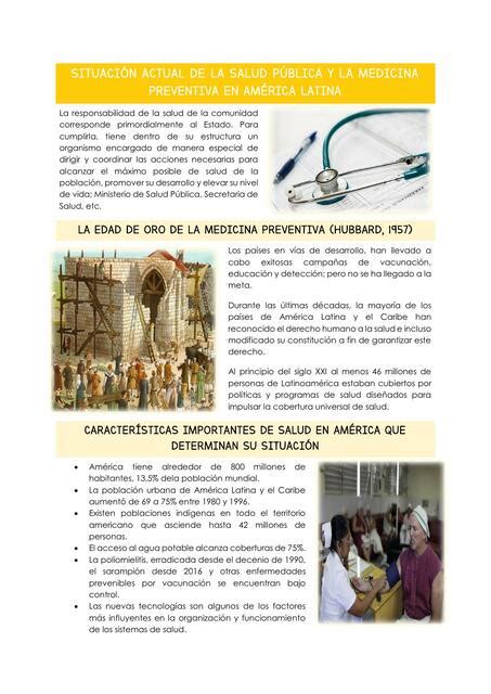 Capítulo 8 Situación actual de la salud pública y la medicina preventiva en América Latina