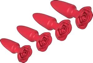 Amazon Amazbee Silicone Anal Plug Training Set For Men Extended Butt Plug Rose Bottom