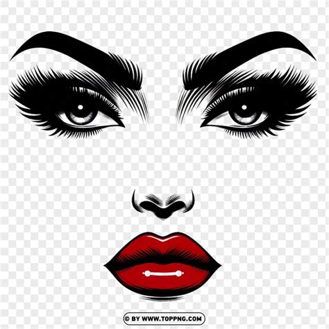 Roblox Avatar Face With Black Arched Eyebrows With Sharp Eyeliner And ...