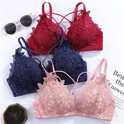 Jual Lovely Mall Lm Fashion Bh Hot Bra Bh Bahan Lace Tipis Sexy Bra One Piece Push Up