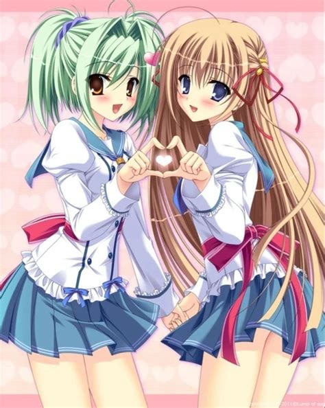 Создать мем "рисунки аниме девушек, девушки из аниме, подруги аниме ...