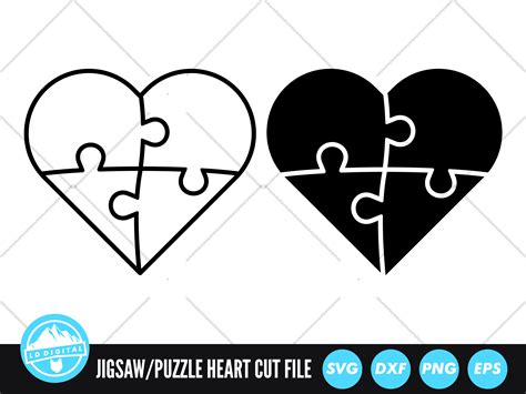 Jigsaw Puzzle Heart Svg Puzzle Heart Graphic By Lddigital · Creative