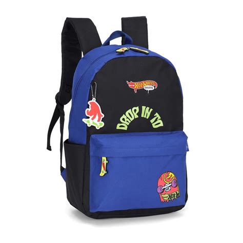 Mochila Escolar Hot Wheels Costas Azul Infantil Shopee Brasil