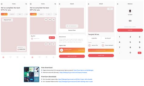 Figma Kits Nft Market Mobile App Community Figma