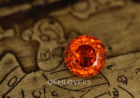 Круглый гранат спессартин 5.49 карат купить по доступной цене | Gem Lovers