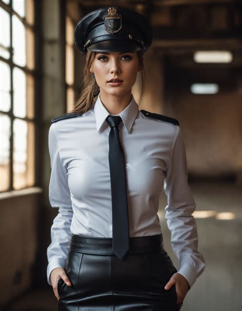 Lexica Stunning European Mistress Woman Fashion Model Looking Nice Prison Warden Brunette