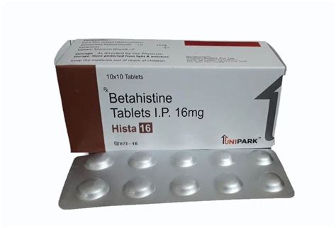Hista 16mg Tablets, For Cardiac Disease, 10*10 at ₹ 650/box in Jaipur ...