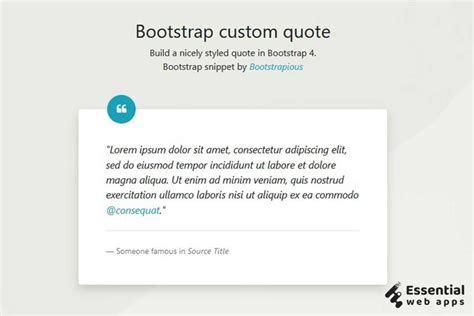 10 Bootstrap Quotes Latest Collection Essential Web Apps