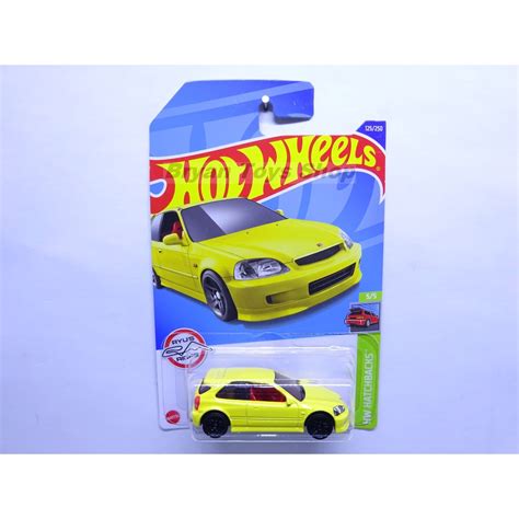 Hot Wheels Honda Civic Type R Yellow Shopee Malaysia