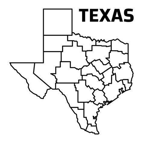 Texas Map Outline - 10 Free PDF Printables | Printablee