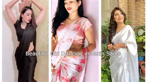 Beautiful Girl Dancing In Satin Saree Hot Dance Grouchy Channel 21 YouTube