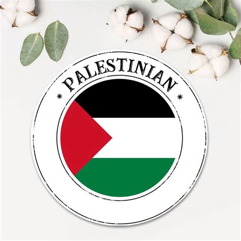 Amazon.com: Round Label Stickers 1.5 Inch Palestinian Flag Label