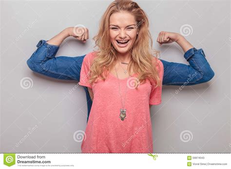 Blonde Woman Screaming Stock Image Image Of Female Person 56874043