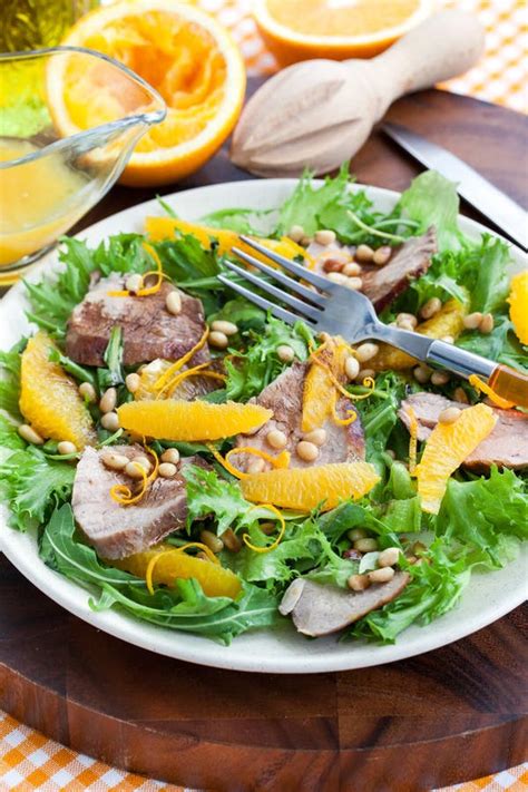 Duck Breast and Orange Salad Stock Photo - Image of bird, pepper: 46959390