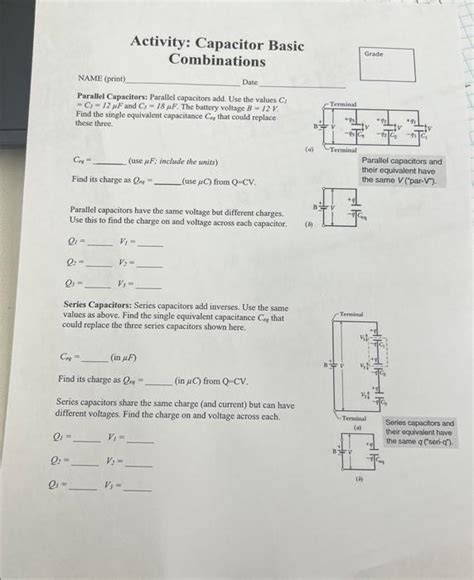 Solved Parallel Capacitors Parallel Capacitors Add Use The